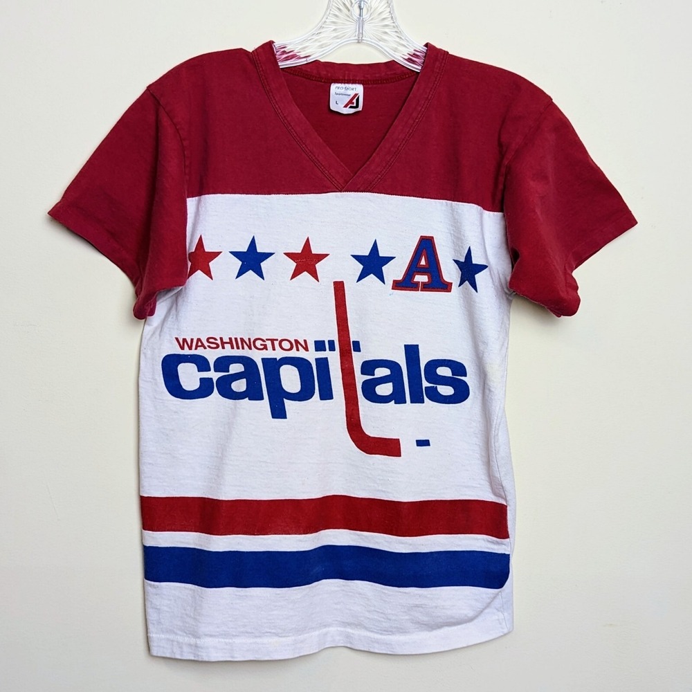 VTG Washington Capitals Sylvain Cote Toyota 80s NHL Jersey Shirt Youth Large‎
